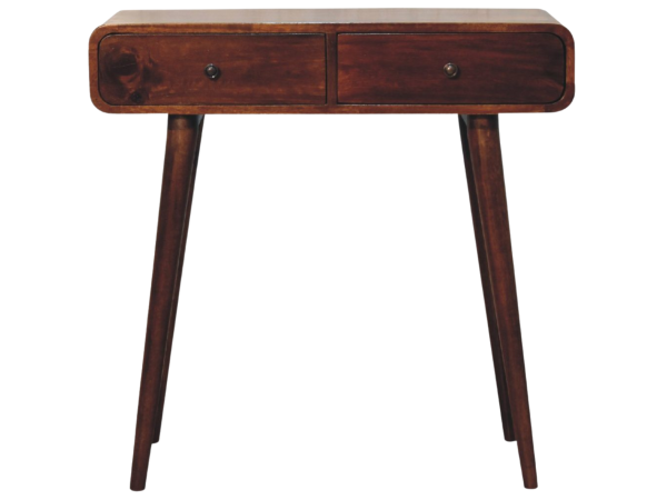 Chestnut Curved Hallway Table