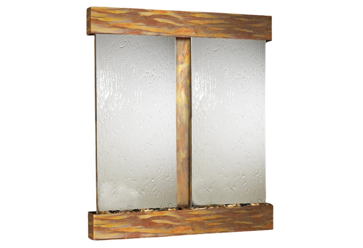 Cottonwood Falls-Square-Rustic Copper-Silver Mirror
