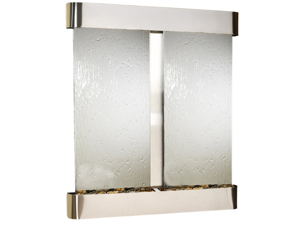 Cottonwood Falls-Round-Stainless Steel-Silver Mirror