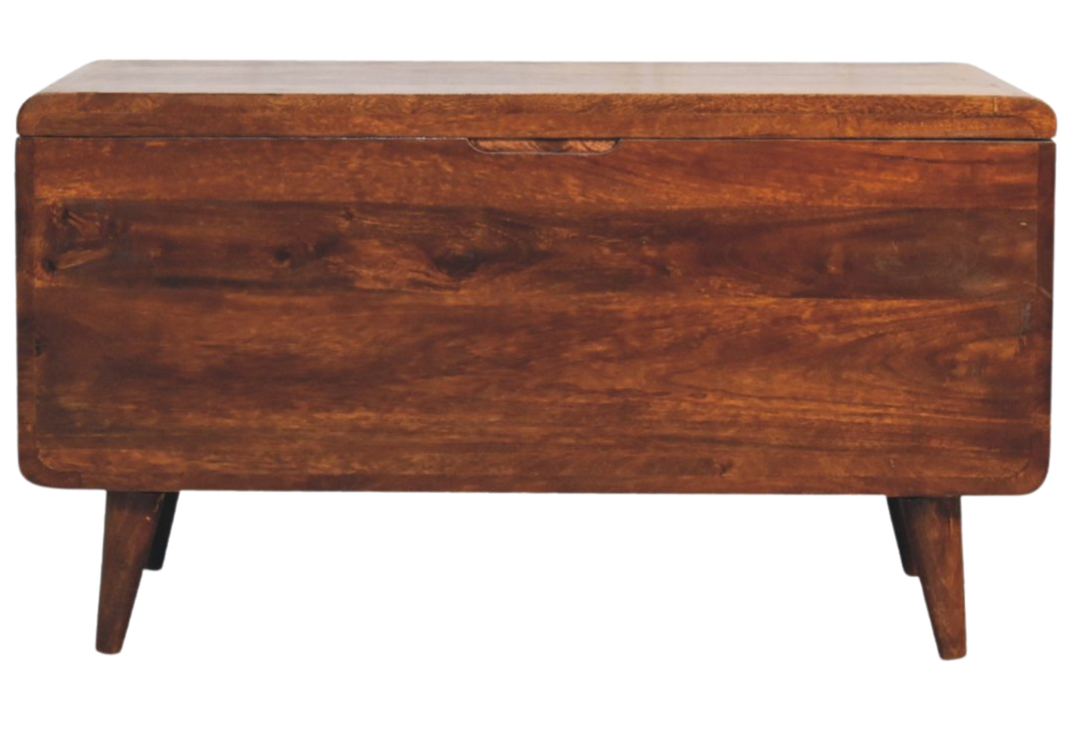 Curved Chestnut Blanket Box