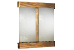 Cottonwood Falls-Round-Rustic Copper-Silver Mirror