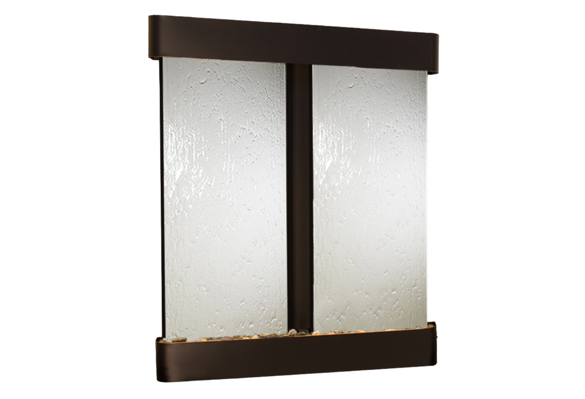 Cottonwood Falls-Round-Blackened Copper-Silver Mirror