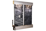 Cottonwood Falls-Square-Stainless Steel-Black Spider Marble