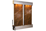 Cottonwood Falls-Square-Stainless Steel-Brown Marble