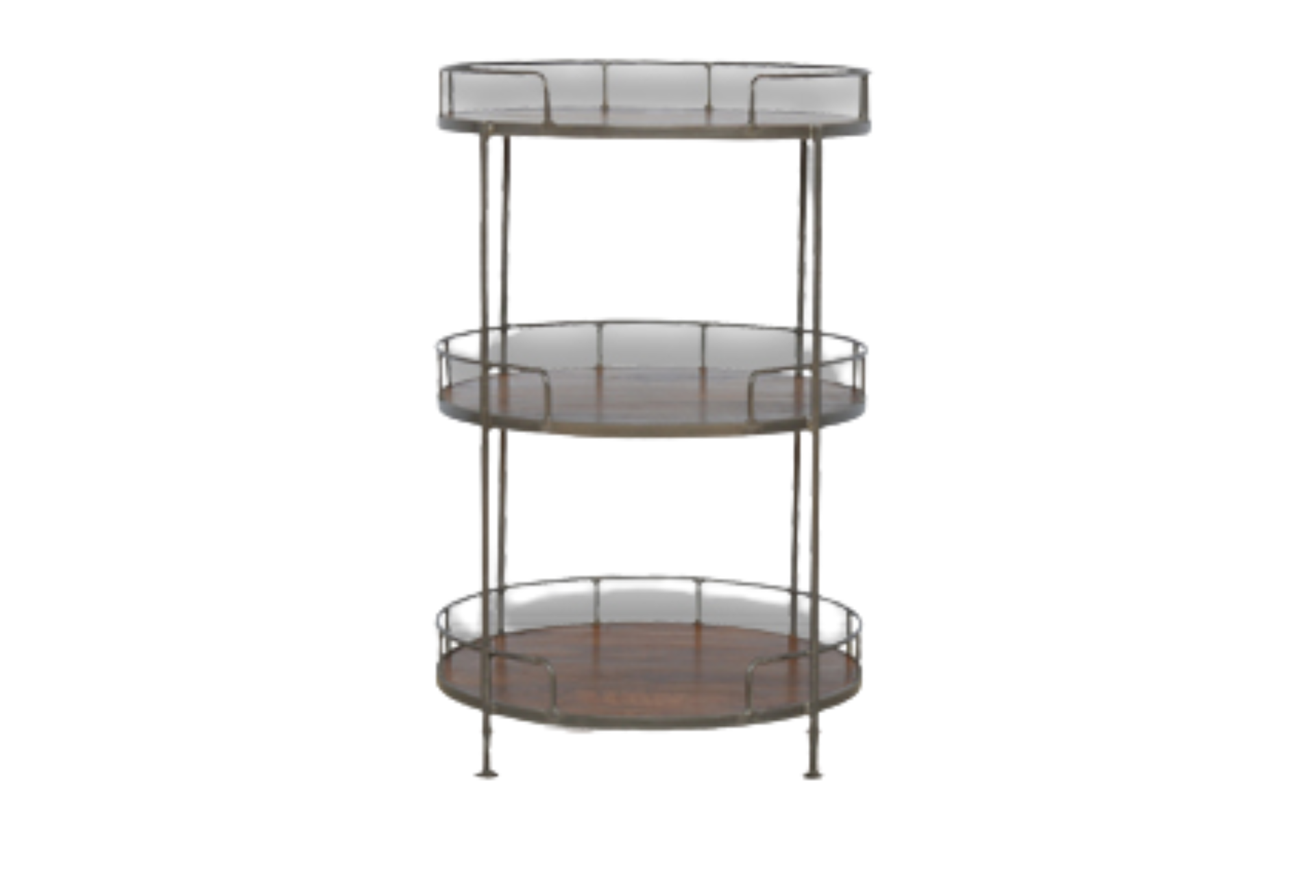 Industrial Round Butler Tray Table