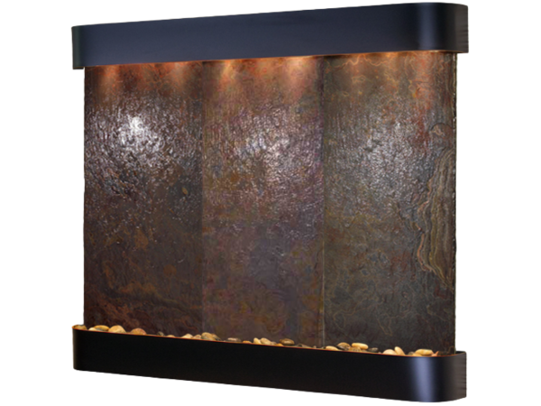 Solitude River -Round -Blackened Copper-Multi-Color-Natural Slate