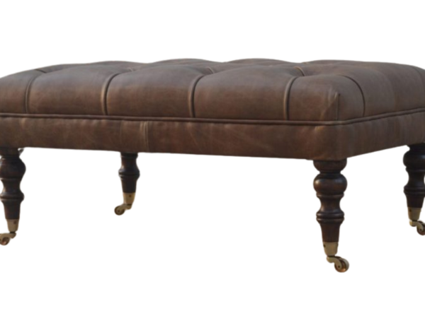Buffalo Leather Ottoman