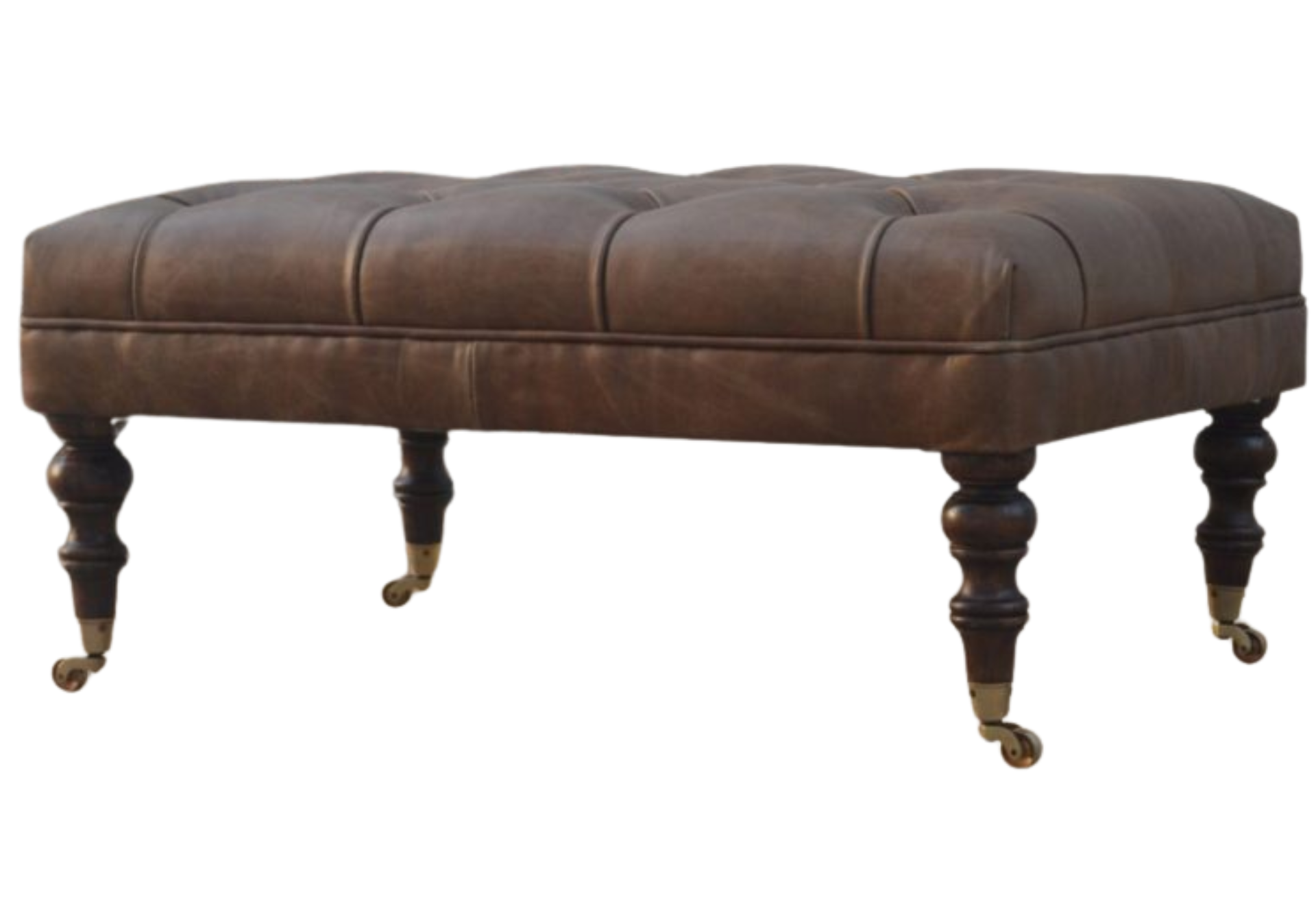 Buffalo Leather Ottoman