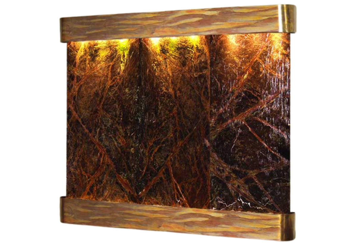 Solitude River -Round -Rustic Copper-Brown-Marble