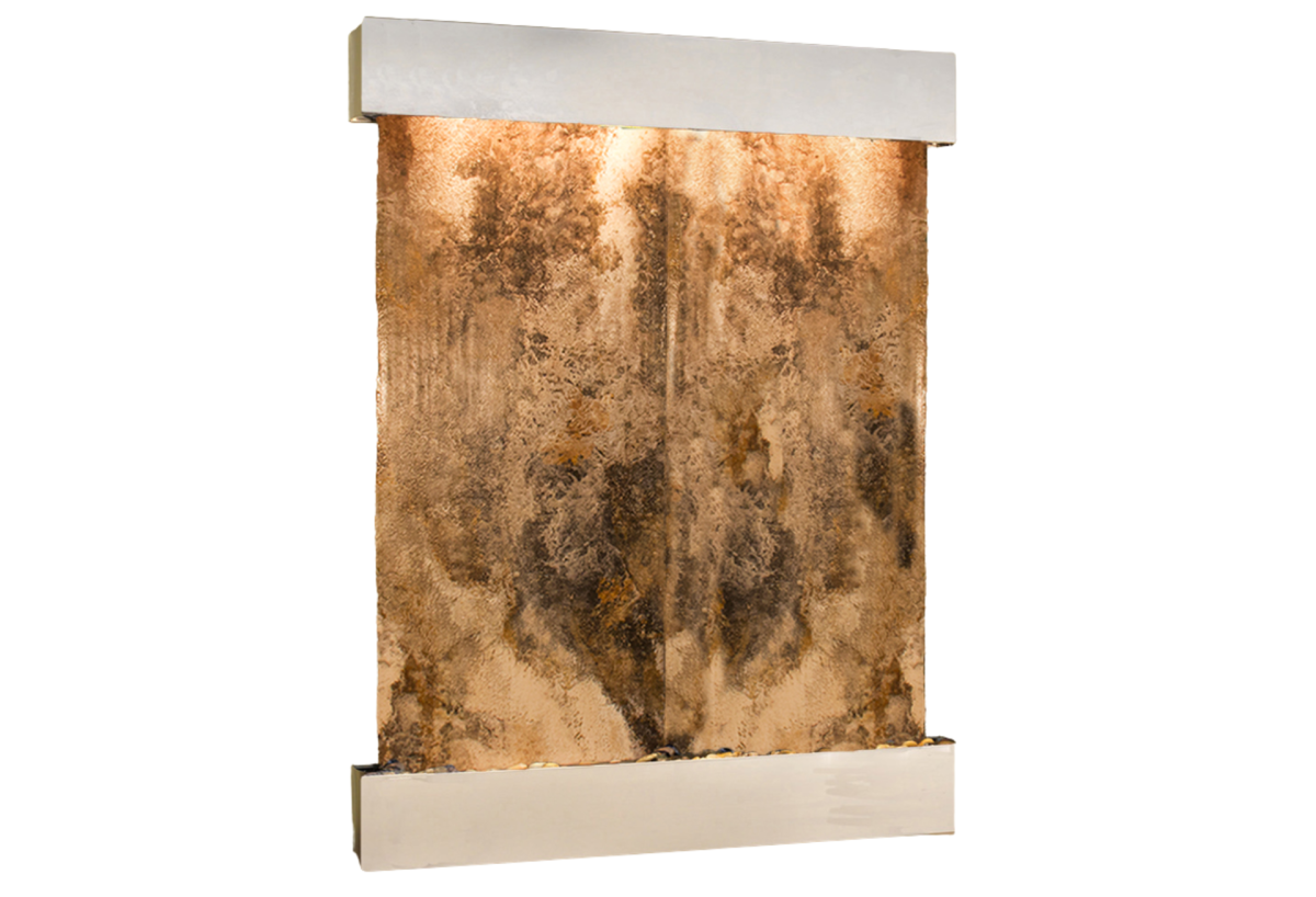 Majestic River-Square-Stainless Steel-Magnifico-Travertine