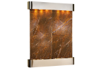 Majestic River-Round -Stainless Steel-Brown-Marble