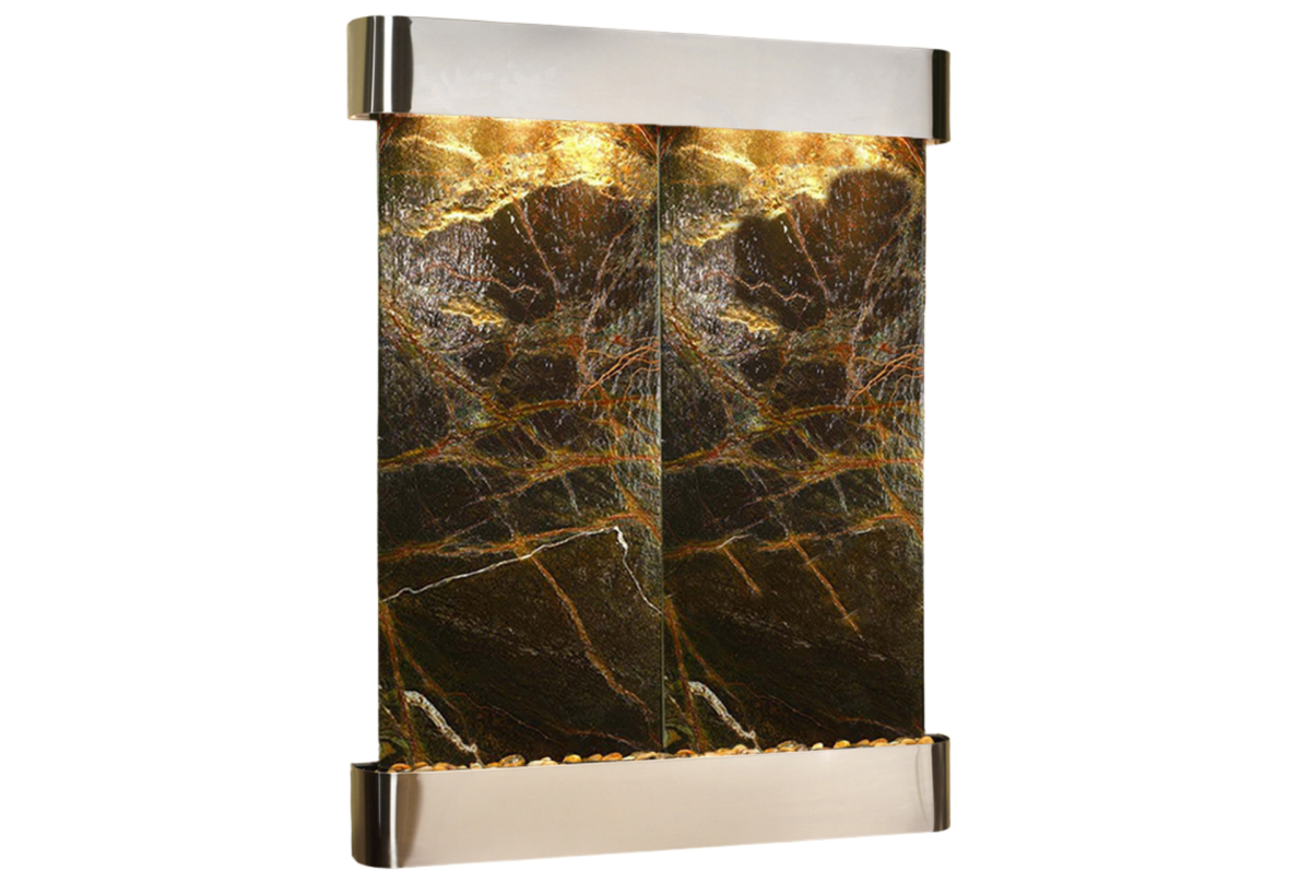 Majestic River-Round -Stainless Steel-Green-Marble