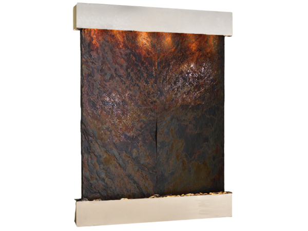 Majestic River-Square-Stainless Steel-Multi-Color-Natural Slate