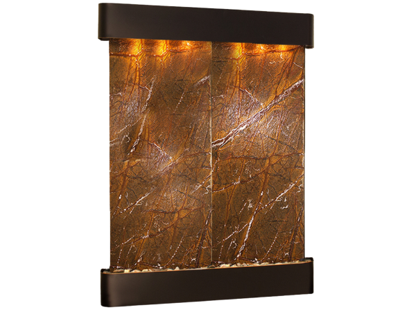 Majestic River-Round -Blackened Copper-Brown-Marble