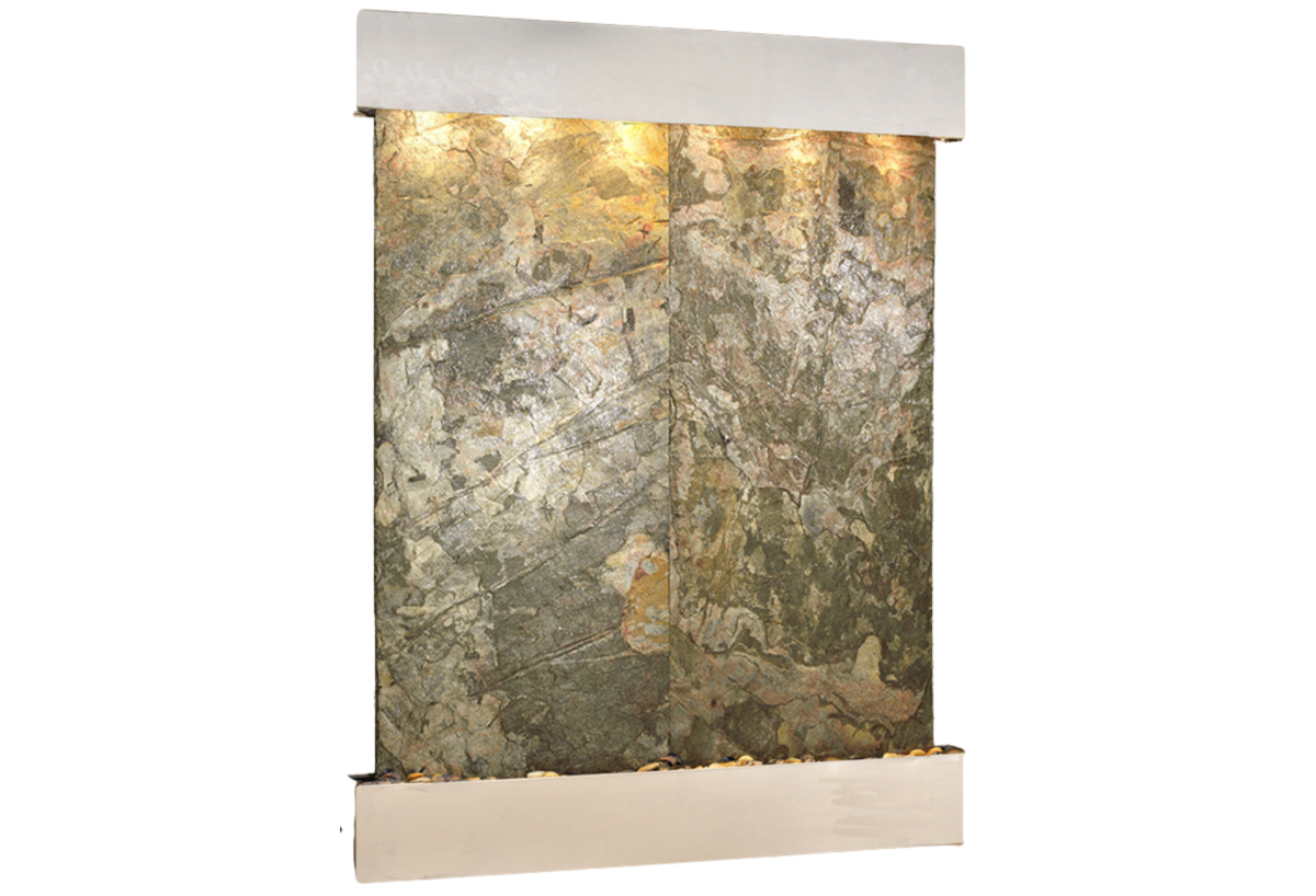 Majestic River-Square-Stainless Steel-Green-Natural Slate