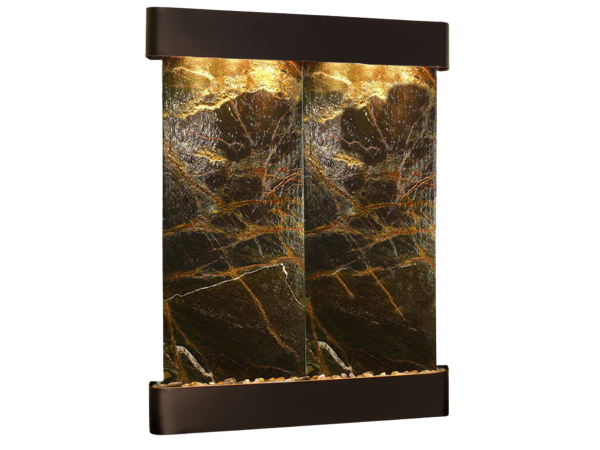 Majestic River-Round -Blackened Copper-Green-Marble