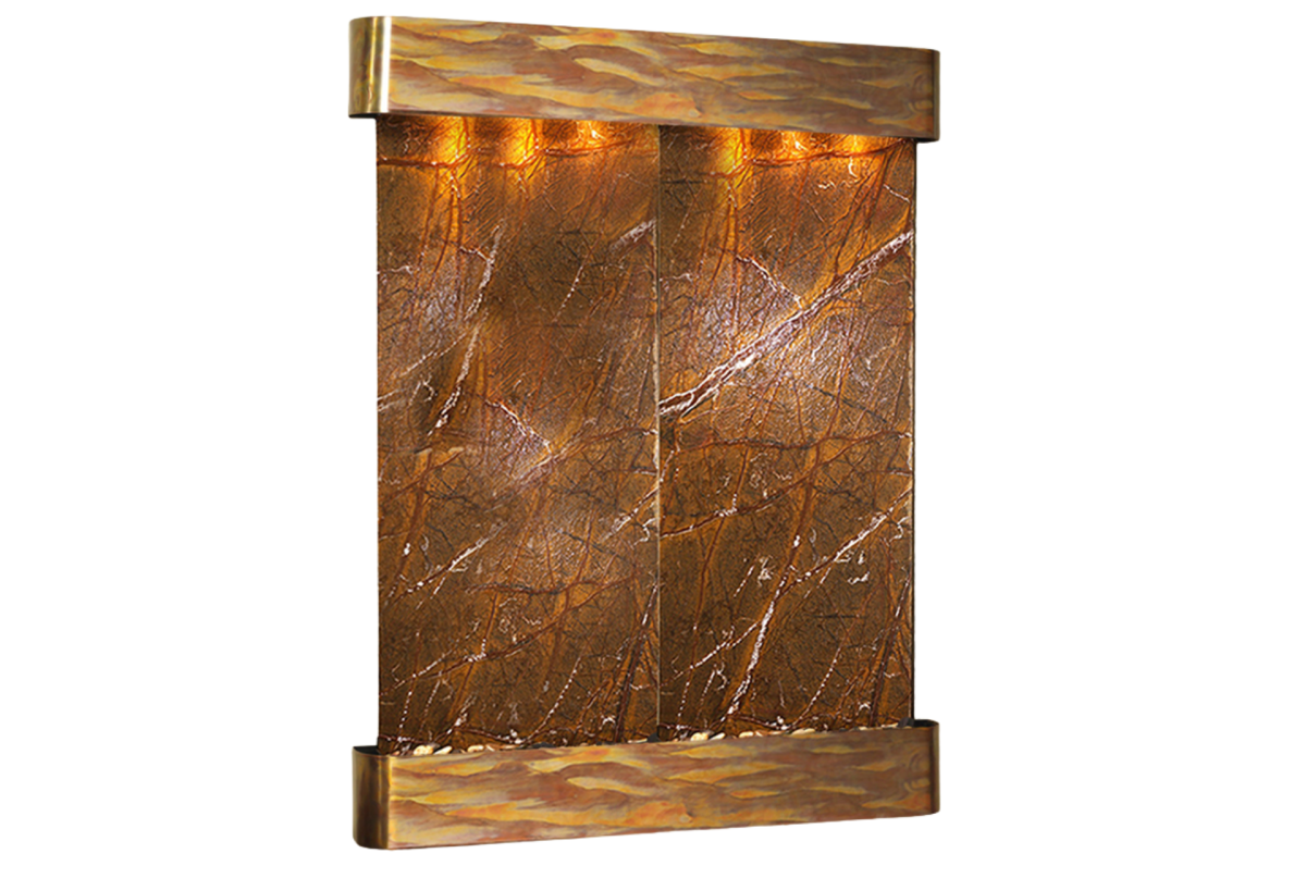 Majestic River-Round - Rustic Copper-Brown-Marble