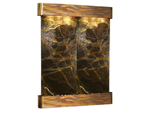 Majestic River-Round -Rustic Copper-Green-Marble