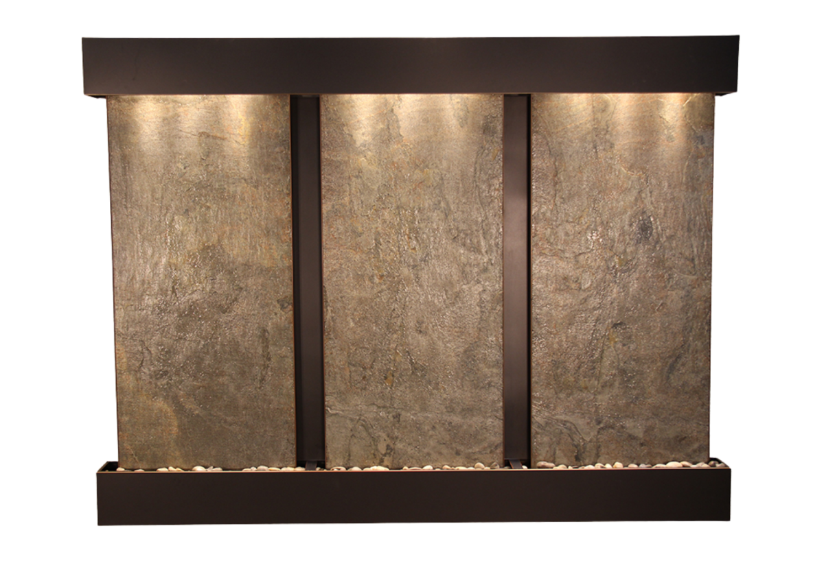 Deep Creek Falls-Square-Blackened copper-Green Featherstone