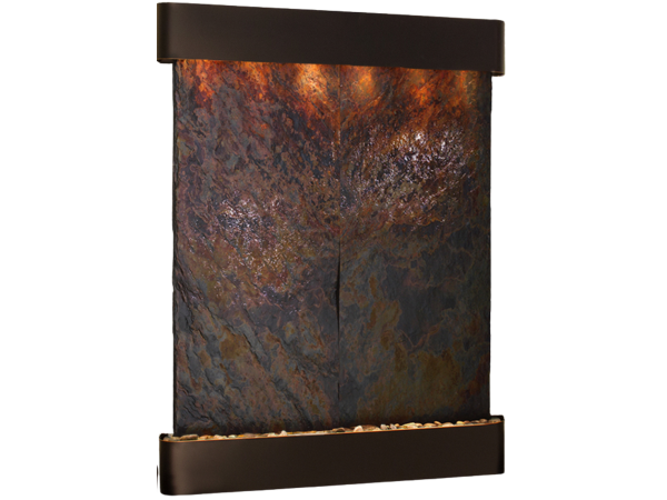 Majestic River-Round -Blackened Copper-Multi-Color-Natural Slate