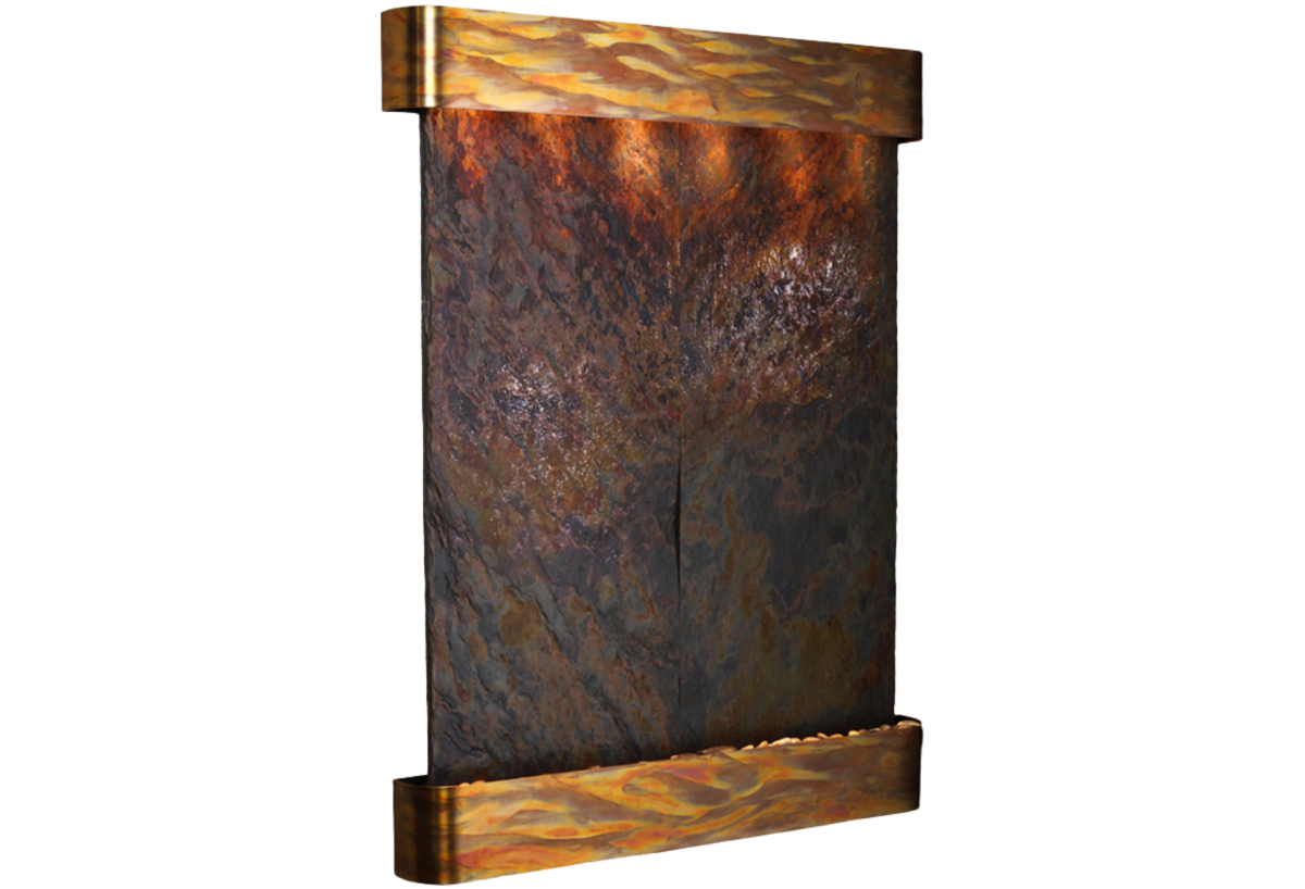 Majestic River-Round -Rustic Copper-Multi-Color-Natural Slate