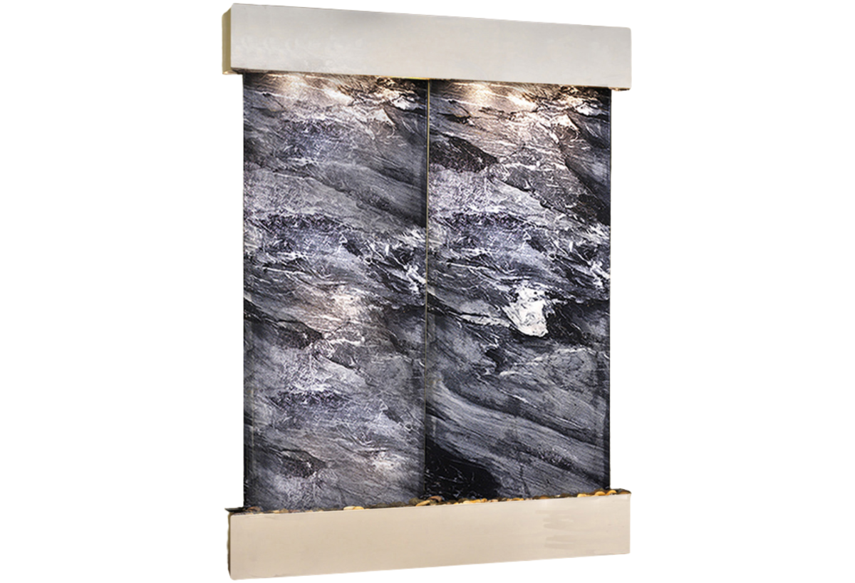 Majestic River-Square-Stainless Steel-Black-Marble