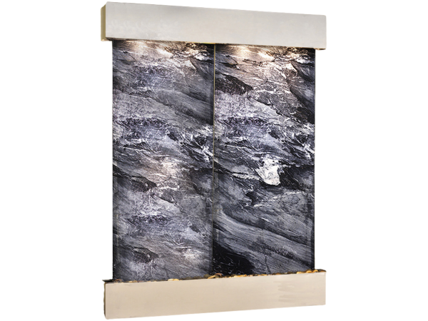 Majestic River-Square-Stainless Steel-Black-Marble