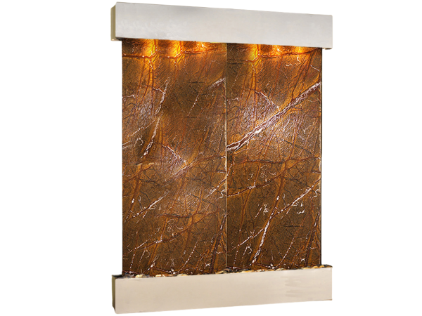 Majestic River-Square-Stainless Steel-Brown-Marble