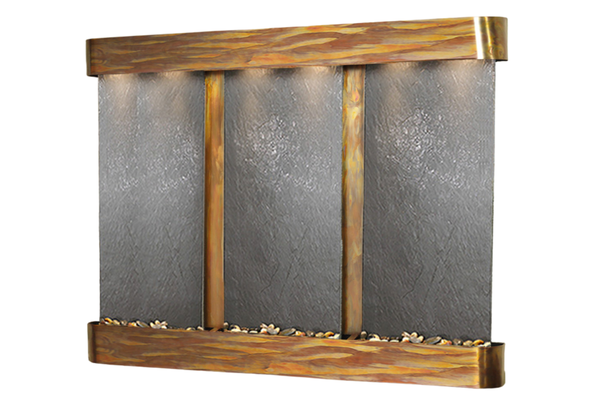 Deep Creek Falls-Round-Rustic Copper-Black Featherstone
