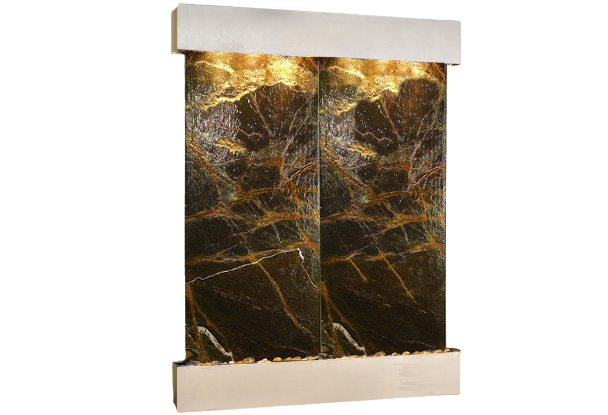 Majestic River-Square-Stainless Steel-Green-Marble