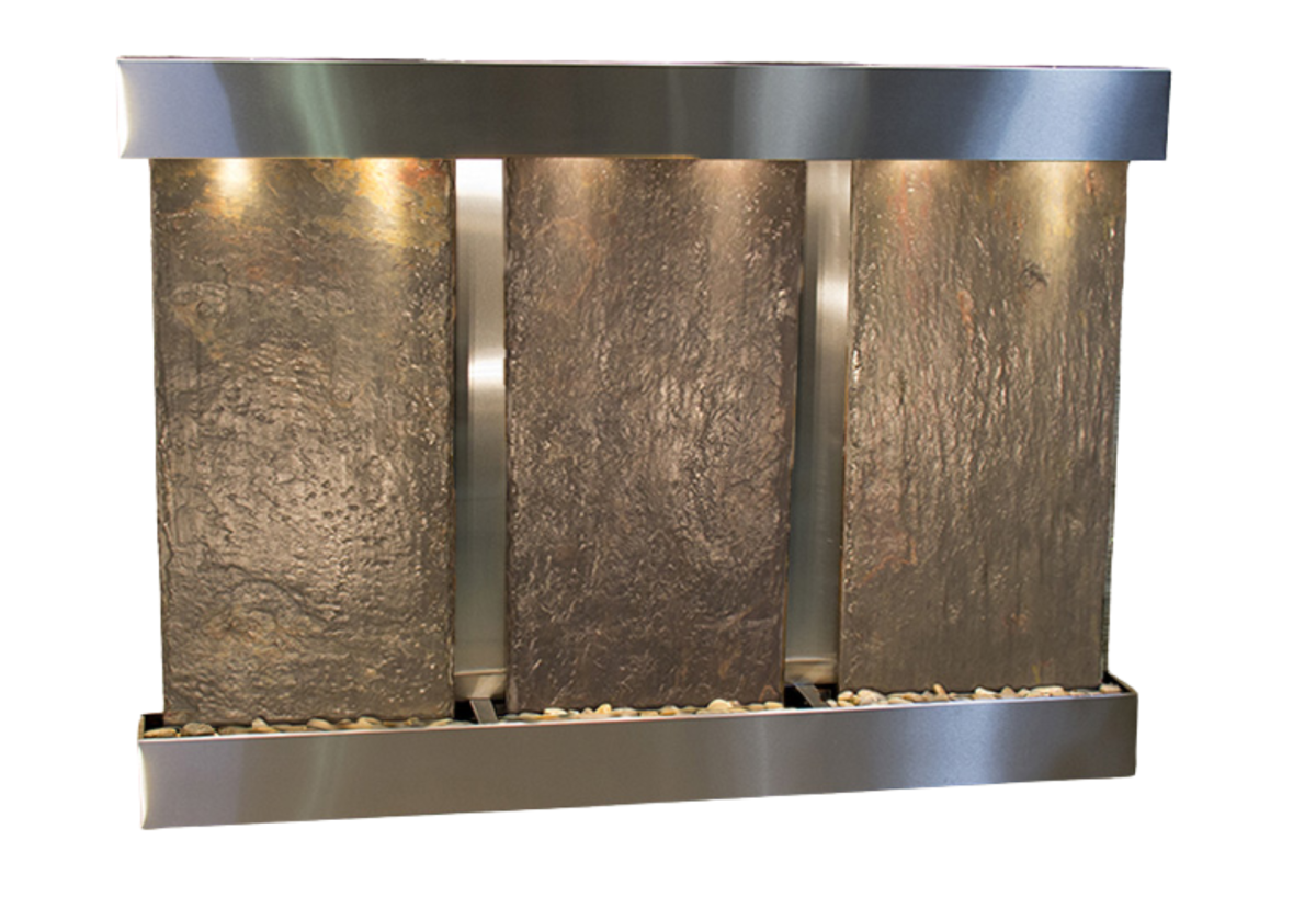 Olympus Falls-Square-Stainless Steel-Multi-Color Natural Slate