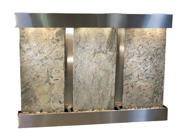 Olympus Falls-Square-Stainless Steel-Green Natural Slate