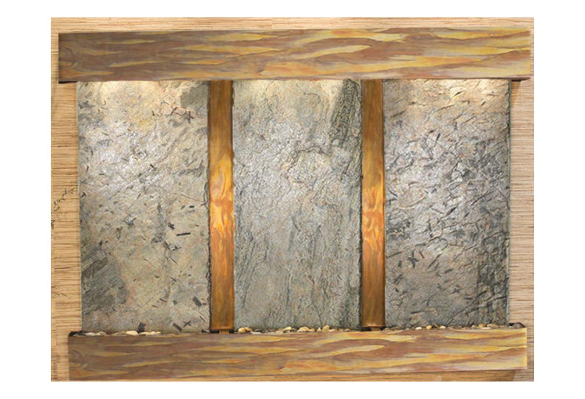 Olympus Falls-Square-Rustic Copper-Green Natural Slate