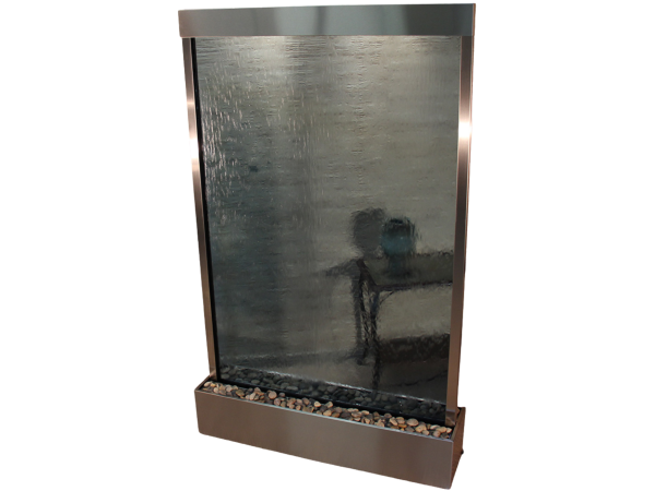 Grandeur River-Center Mount -Stainless Steel-Blue-Glass
