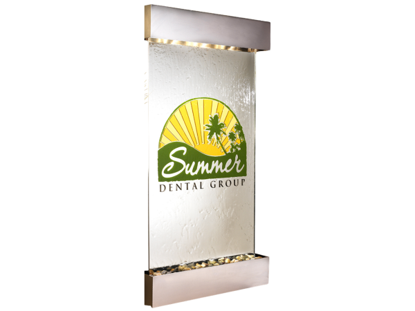 Summit Falls -Square-Stainless Steel-Silver-Mirror