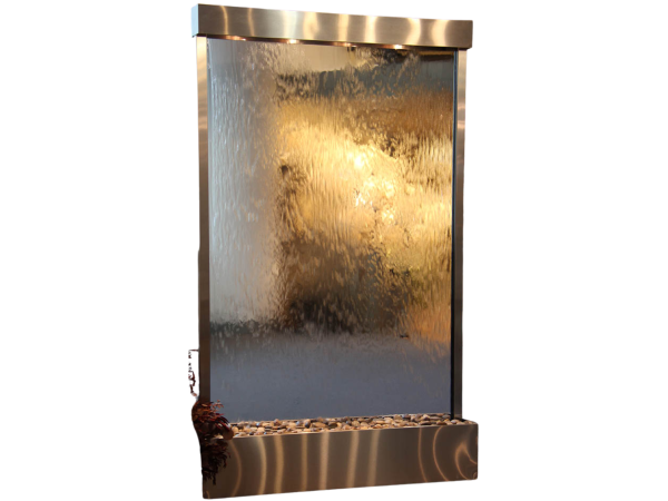 Grandeur River-Center Mount -Stainless Steel-Clear-Glass