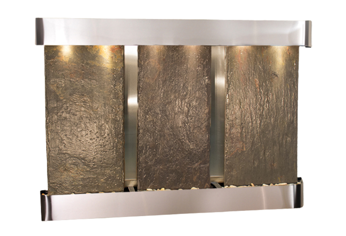 Olympus Falls-Round-Stainless Steel-Multi-Color Natural Slate