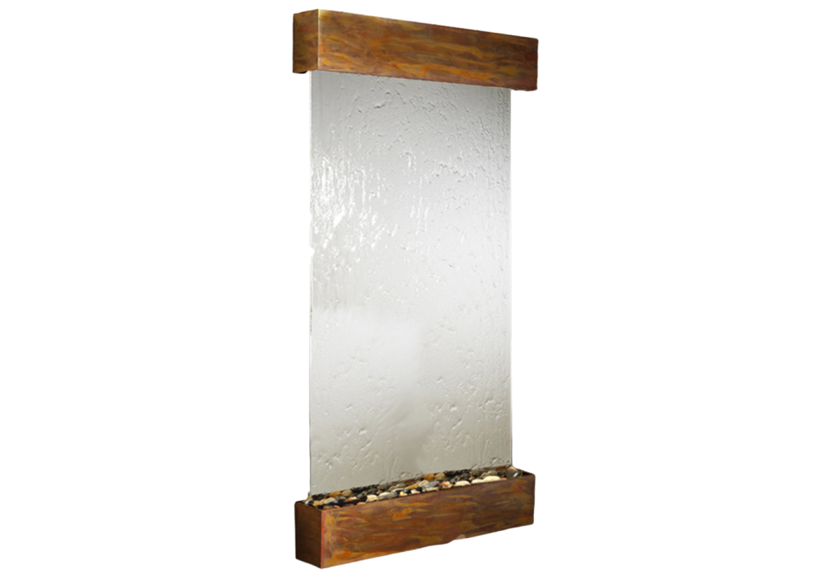 Summit Falls -Square-Rustic Copper-Silver-Mirror
