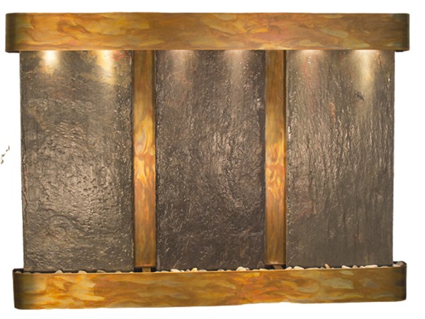 Olympus Falls-Round-Rustic Copper-Multi-Color Natural Slate