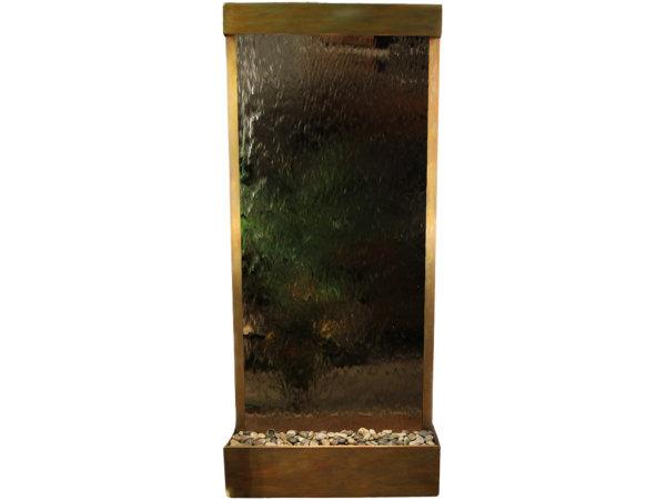 Tranquil River-Flush Mount-Rustic Copper-Silver-Mirror