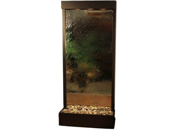 Tranquil River-Flush Mount-Antique Bronze-Silver-Mirror