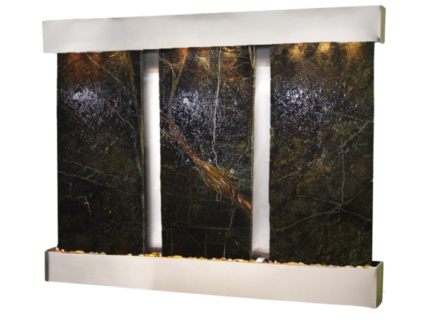Deep Creek Falls-Square-Stainless Steel-Green Marble