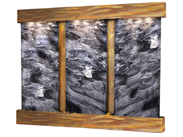 Deep Creek Falls-Square-Rustic Copper-Black Spider Marble