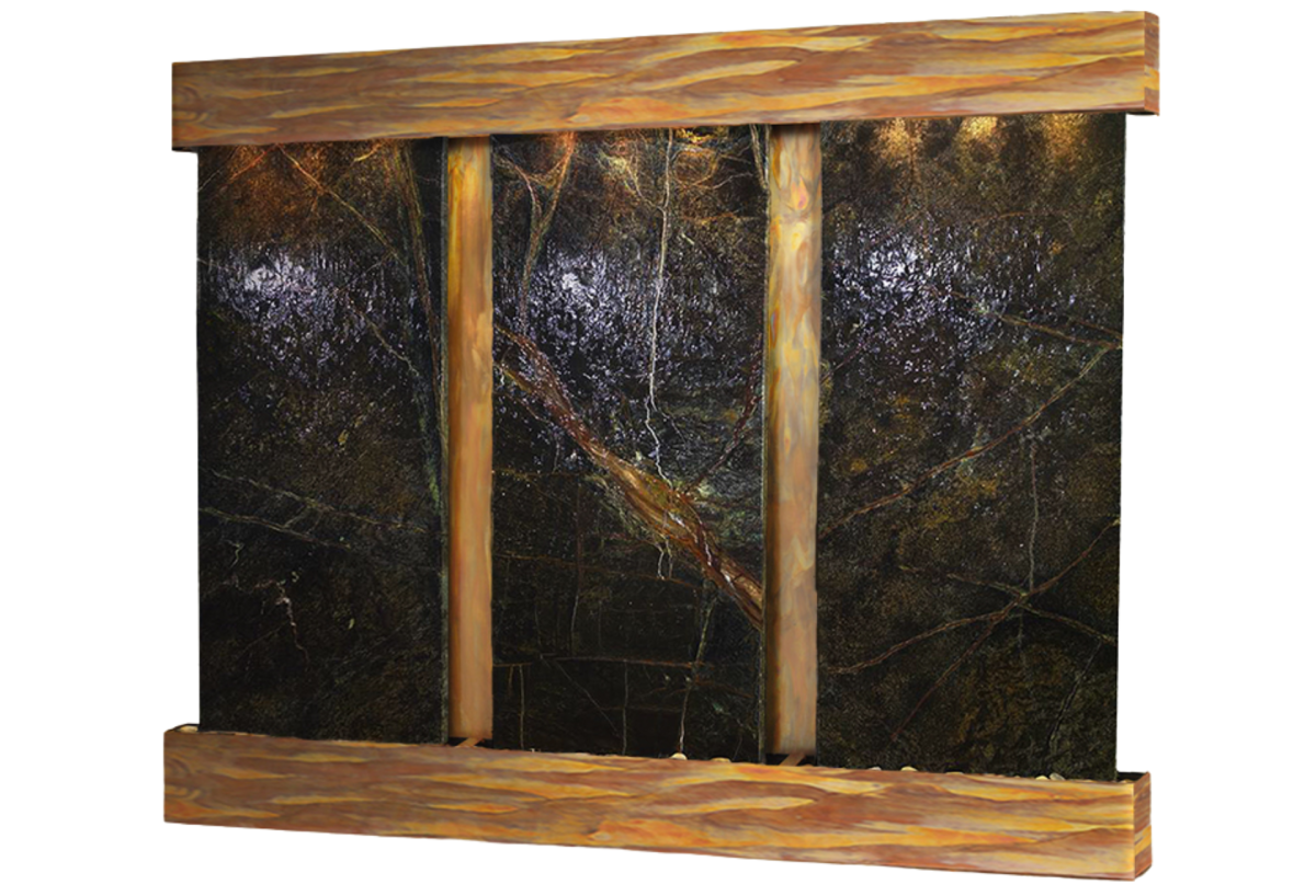 Deep Creek Falls-Square-Rustic Copper-Green Marble