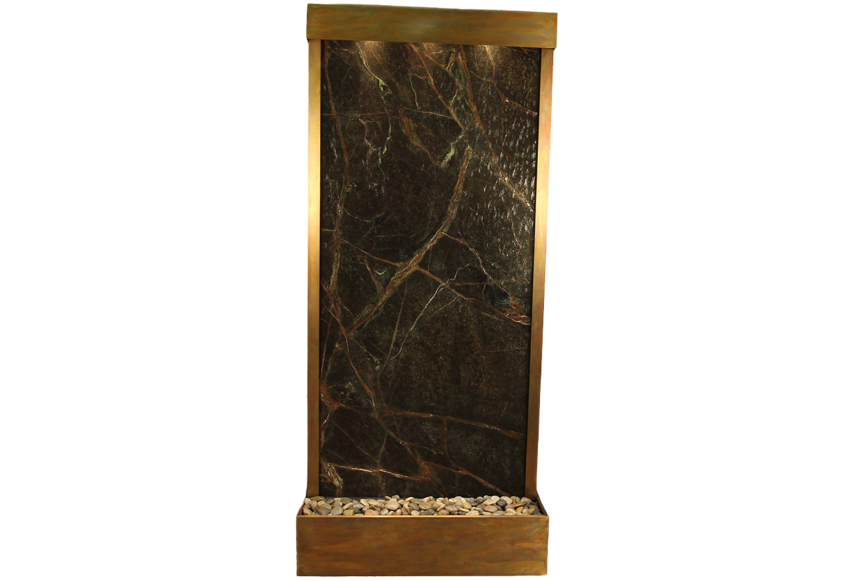 Tranquil River-Flush Mount-Rustic Copper-Green-Marble