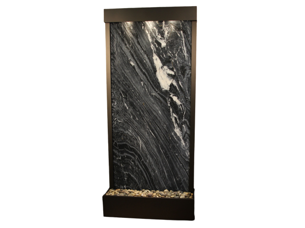 Tranquil River-Flush Mount-Antique Bronze-Black-Marble