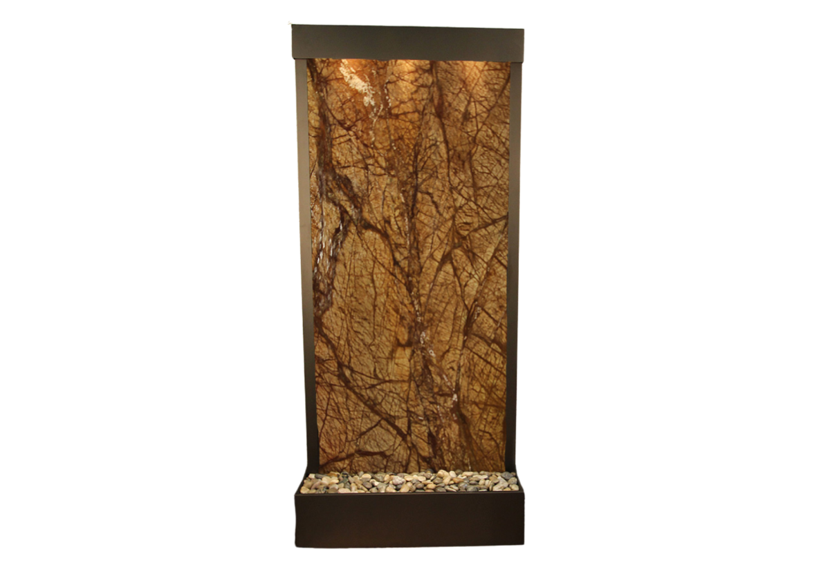 Tranquil River-Flush Mount-Antique Bronze-Brown-Marble