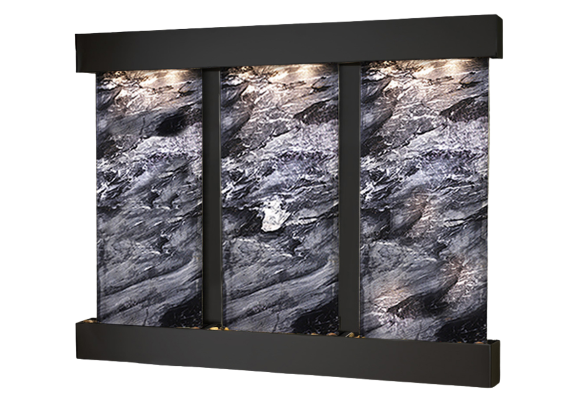 Deep Creek Falls-Square-Blackened copper-Black Spider Marble