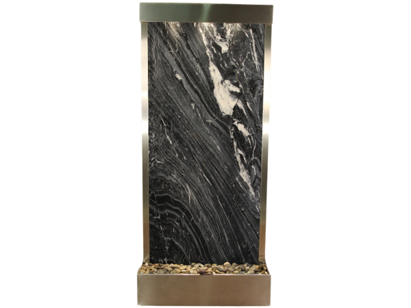 Tranquil River-Flush Mount-Stainless Steel-Black-Marble