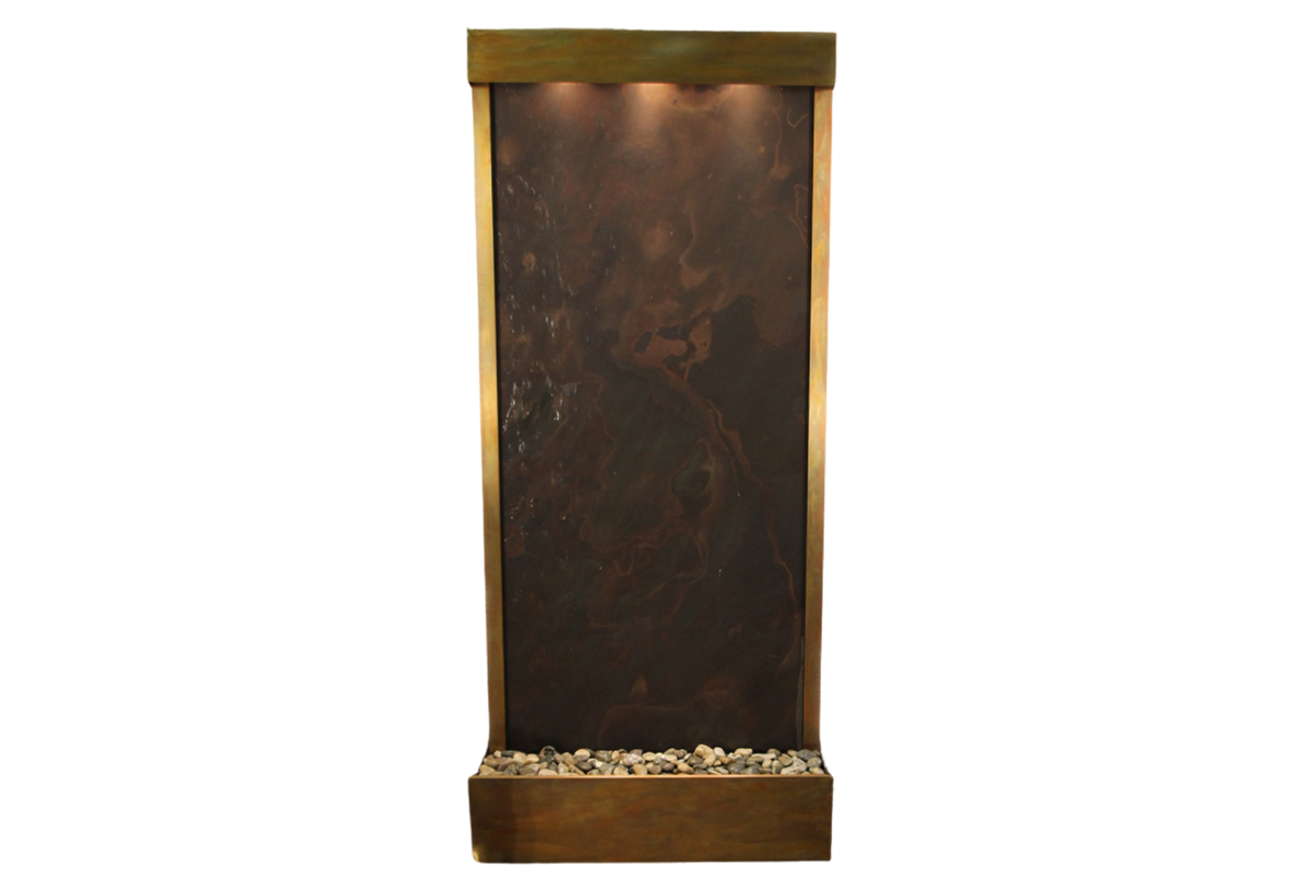 Tranquil River-Flush Mount-Rustic Copper-Multi-Color-Featherstone